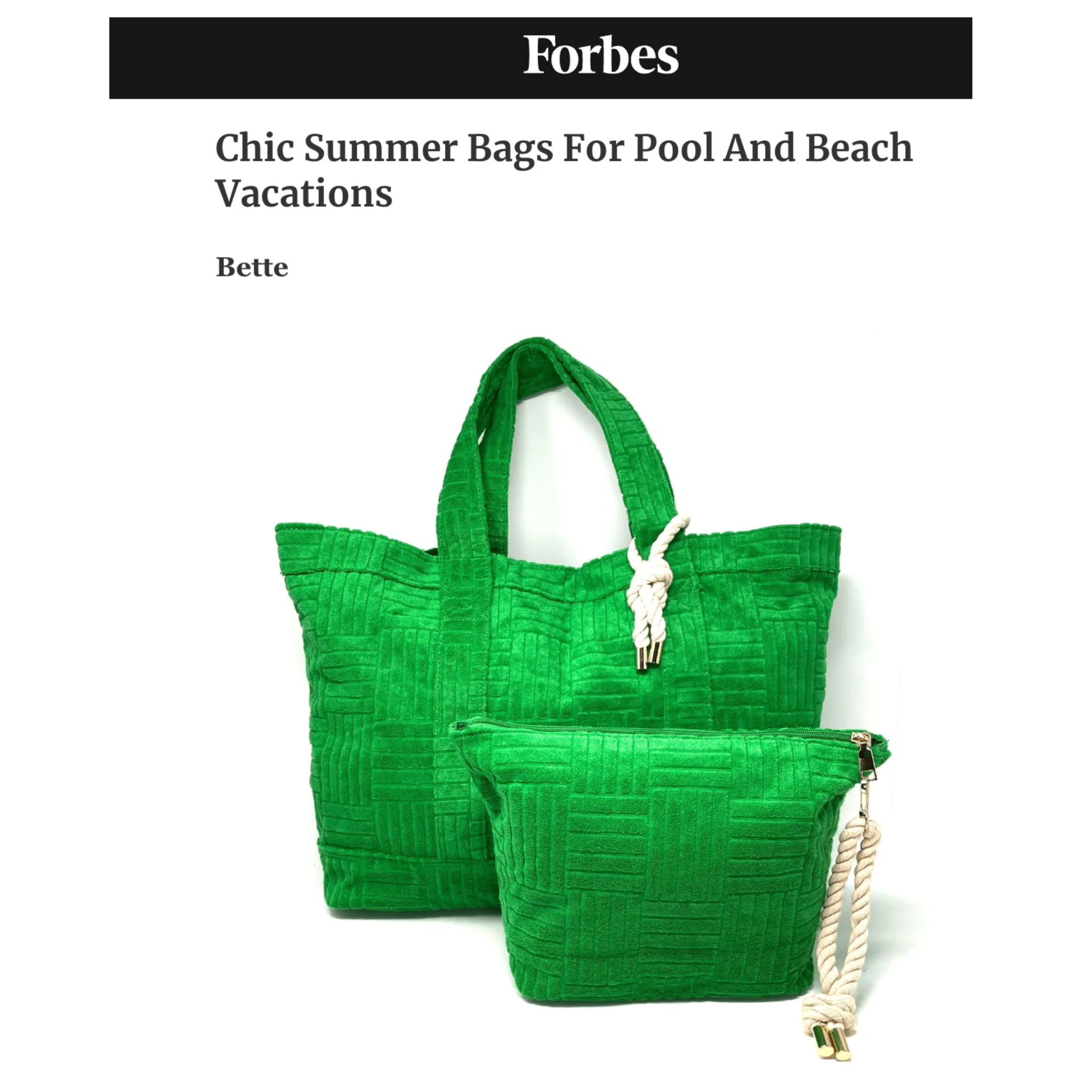 Bette - Wholesale Tote Bag - Women's - Lima Green Terry Weekender Set with Waterproof Clutch3