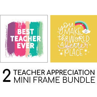 Ensembles d'inserts MINI uniquement : Ensemble de 2 inserts pour cadeau/appréciation des enseignants | INSERTS MAGNÉTIQUES UNIQUEMENT pour la vente par Simpler Seasons Decor