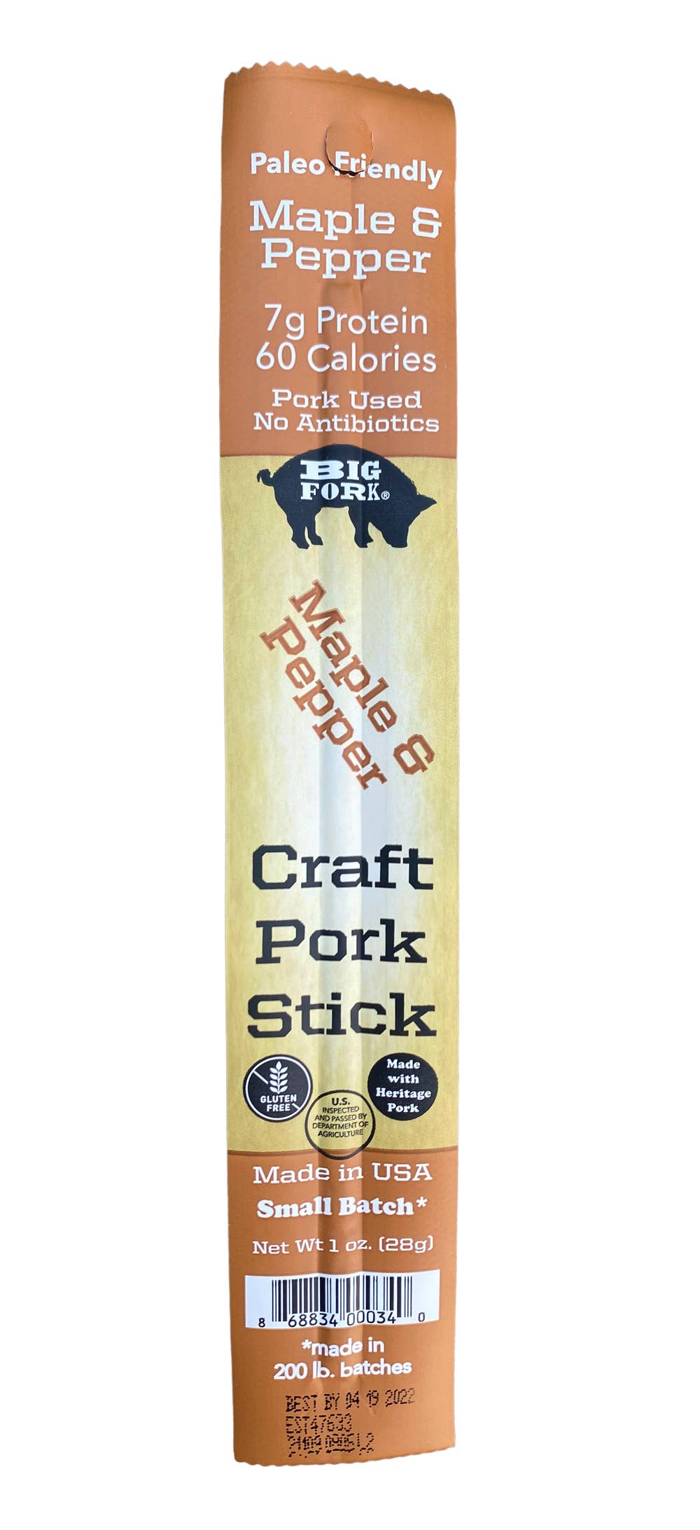 Big Fork - Wholesale Jerky - Maple & Pepper Pork Snack Sticks | Keto & Paleo | 0g Sugar