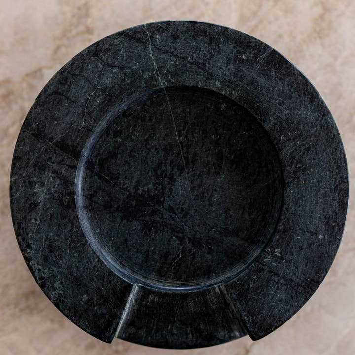 Luxe B Co - Wholesale Spoon Rest - Turned Emerald Green Marble Round Spoon Rest2