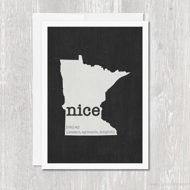 Greeting Card - Minnesota Nice for wholesale by Juniper & Spruce