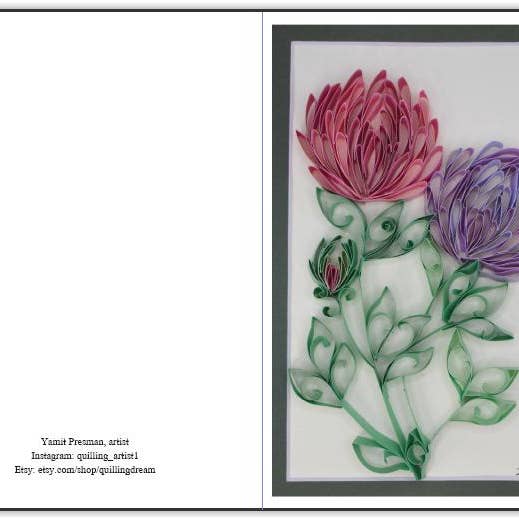 Quillingdream - Wholesale Everyday Greeting Card - Peonies1