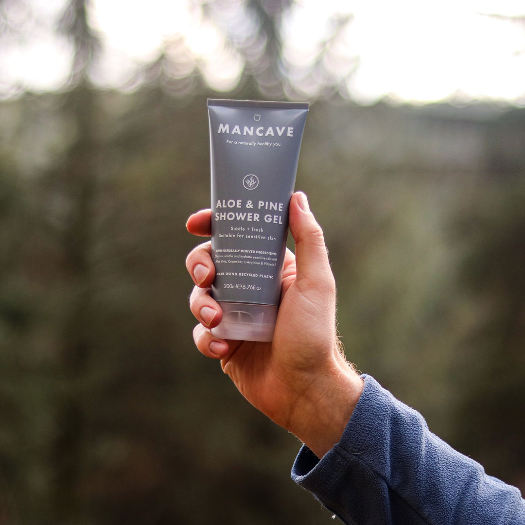 ManCave – wholesale Body cream/lotion – Mens Shower Gel | 200ml | Aloe & Pine | Sensitive Shower Care | Gift for him3