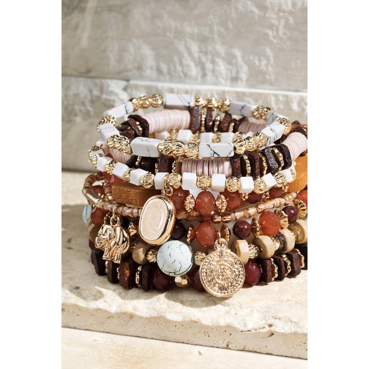 Multi Layered Natural Stone Bracelet and other Purchase Wholesale holzperlen. Free Returns & Net 60 Terms on Faire trending on Faire.