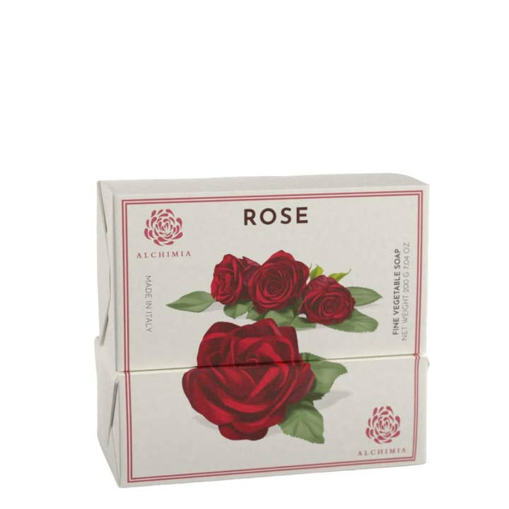 Cx2| Enkele Plantaardige Vaste Zeep Roos 200gr voor wholesale door pirotta srl