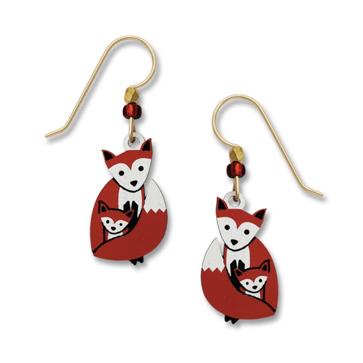 Mama and Baby Fox Earrings Mama and Baby Fox Earrings