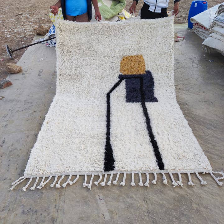 24 HANDMADE MOROCCAN BENI OUARAIN RUG CARPET for wholesale by Maroccarpets Poufs and pillows wholesale +31648976894