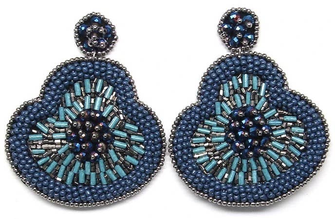 Allie Beads - Wholesale Dangle Earrings - Fall Flower Earrings0