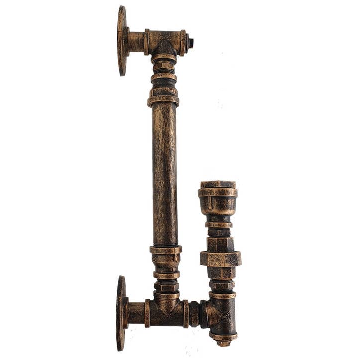 Ledsone - Venta al por mayor Lámparas de pared - Lámpara de pared con tubo de cobre cepillado, estilo retro vintage3