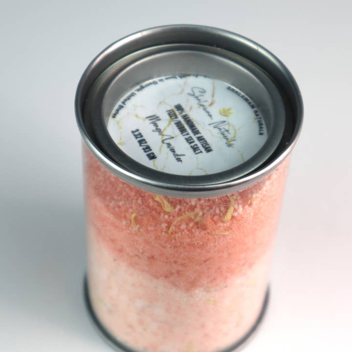 Mango/Lavender Fizzy & Bubbly Sea Salt Soak for wholesale by Shalawam Naturals