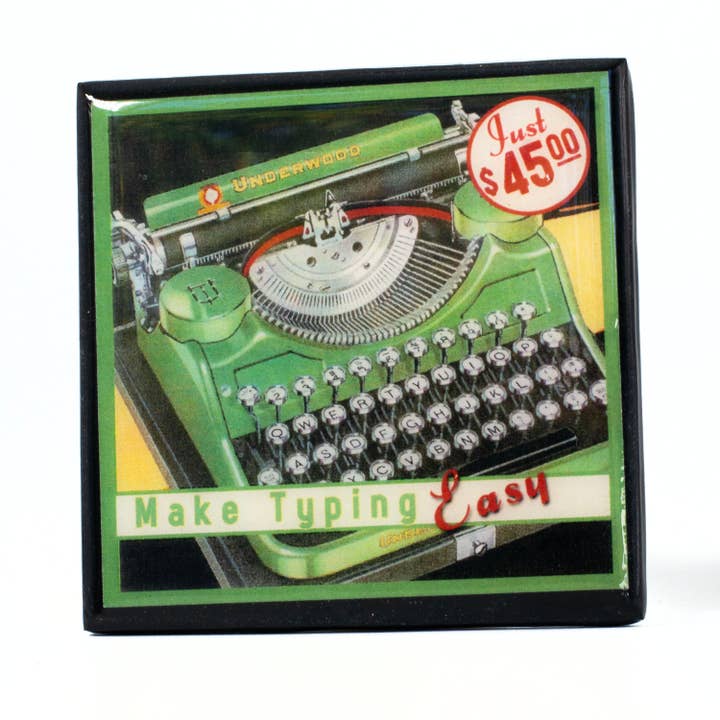 Cheltenham Road – Großhandel Untersetzer – Just My Type: Vintage-Schreibmaschinen-Untersetzer-Set5