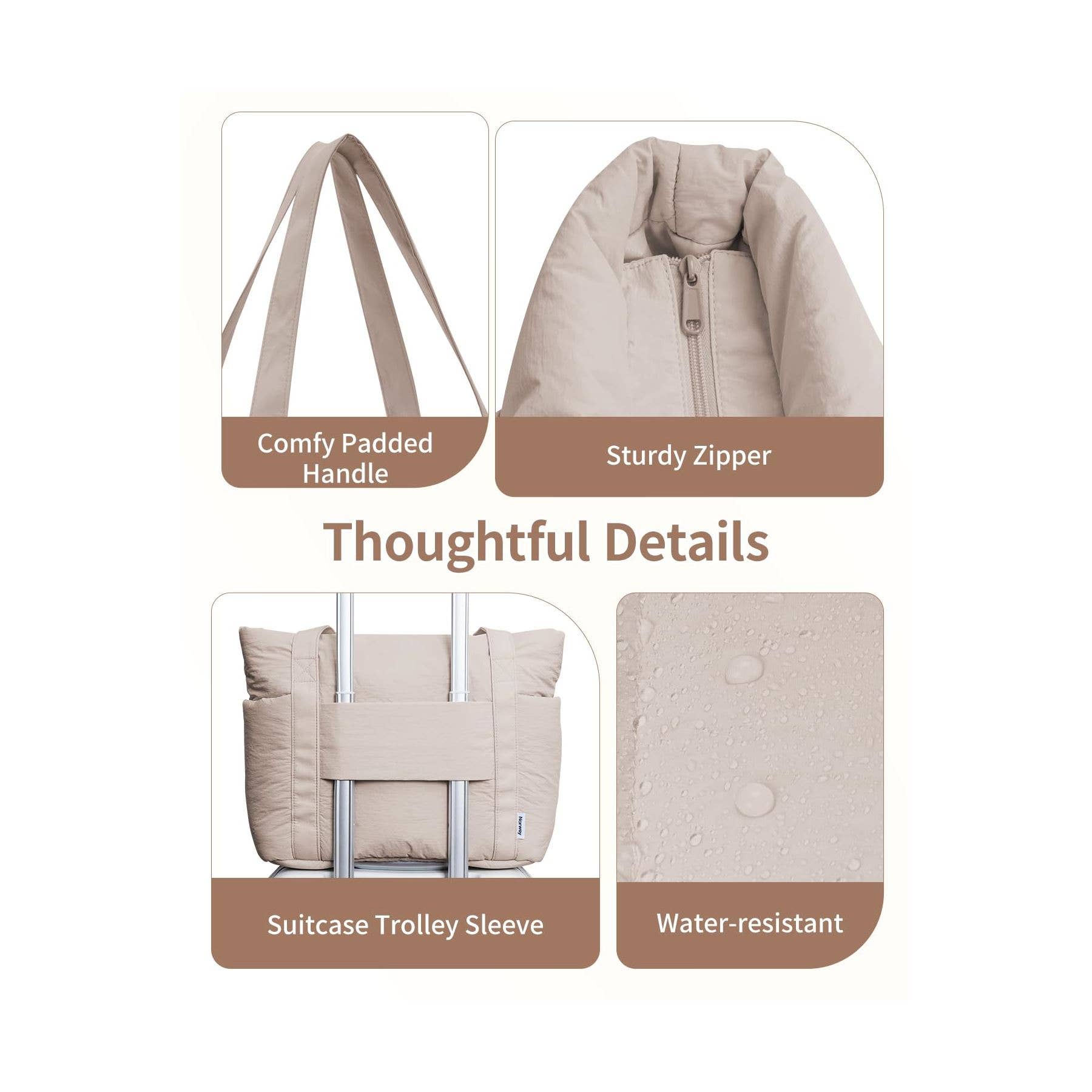 NARWEY INC - Vendita all'ingrosso Borsa tote - Donna - Borsa da viaggio Narwey Puffer per donne, adatta come bagaglio a mano.31