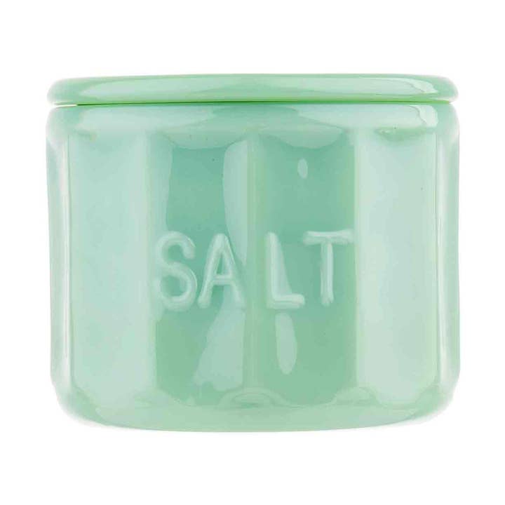 Jadeite Glass Collection Salt Cellar With Lid for wholesale by TableCraft Products Company