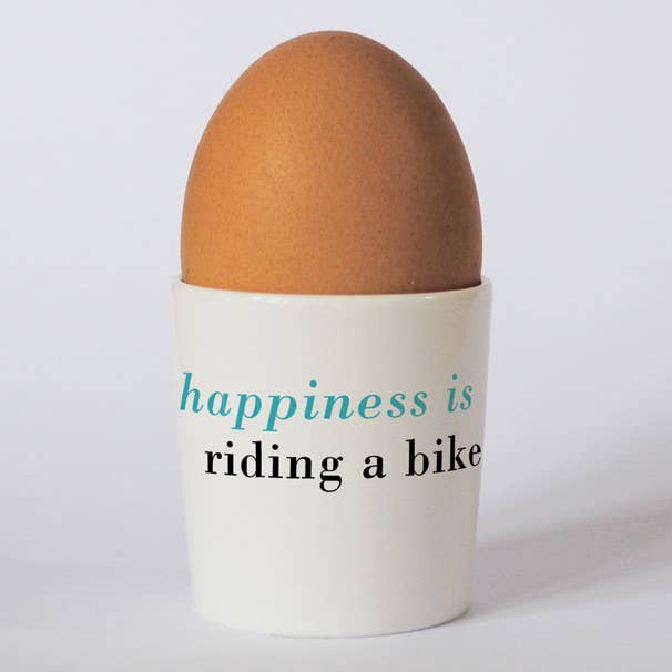 Happiness Bike Egg Cup Turquoise for wholesale by Repeat Repeat