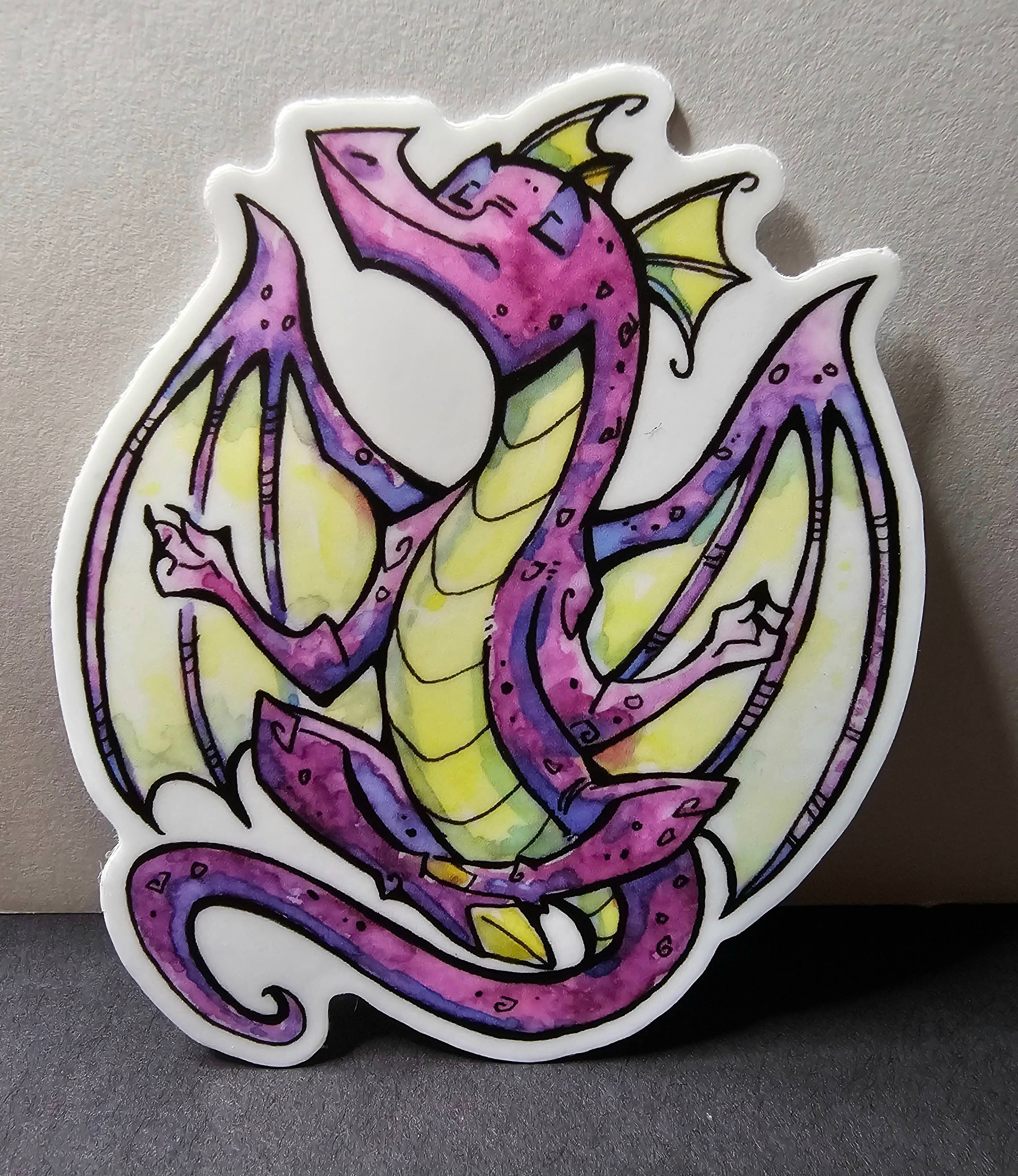 Corinne Roberts Illustration - Wholesale Sticker - Sticker - Meditating Dragon1