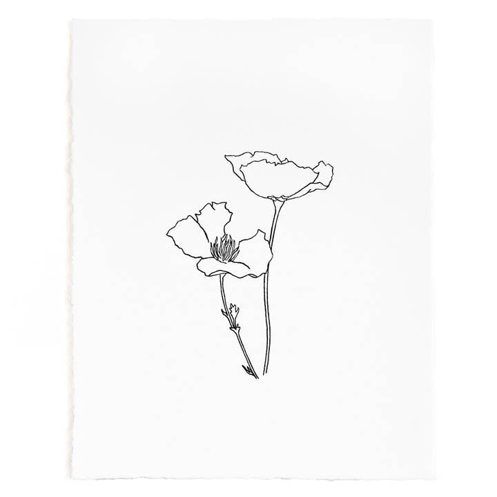 CA Poppies Art Print for wholesale by LAINA MILLER