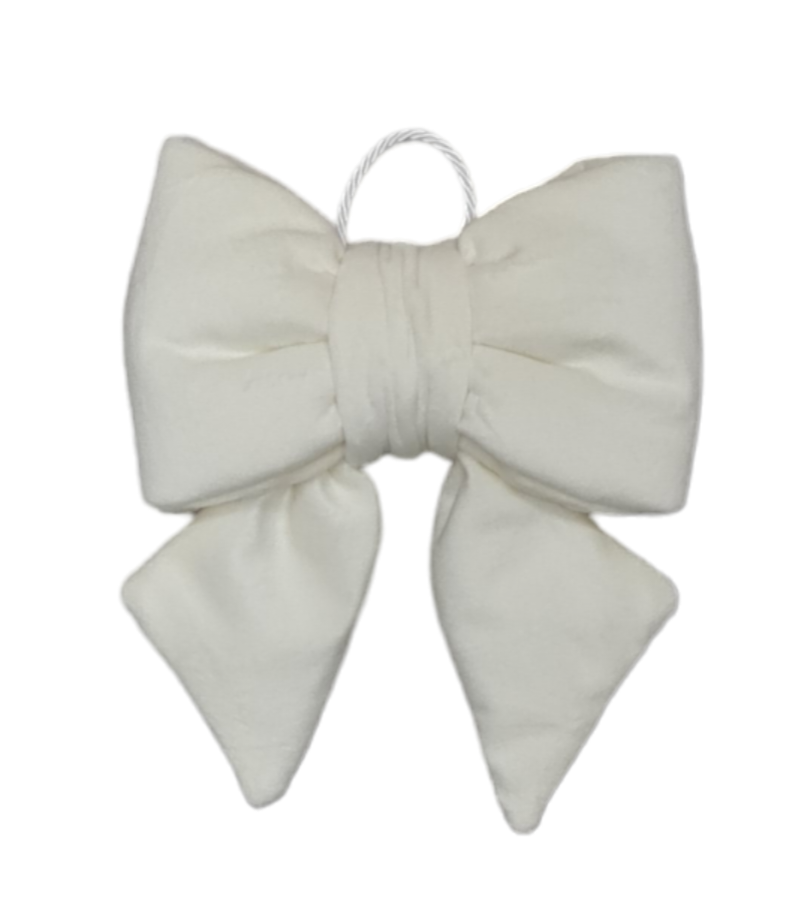 Lunaria Lab - Vendita all'ingrosso Decorazione natalizia - Fiocco Natalizio imbottito in Velluto, 14x15cm0