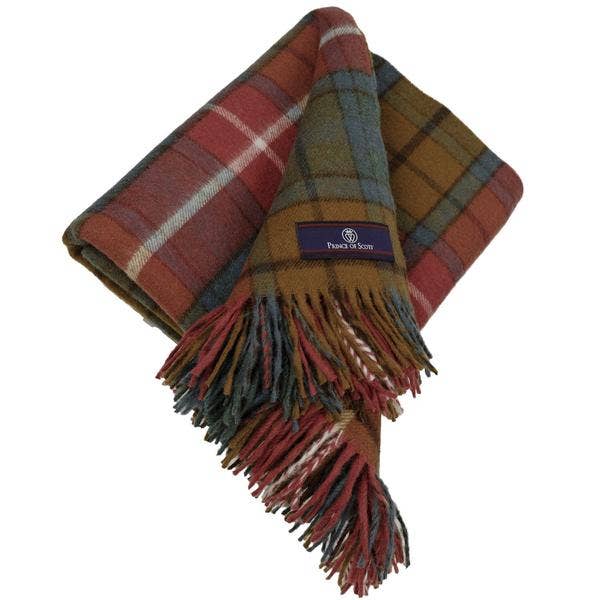 Prince of Scots – wholesale Throw blanket – Highland Tartan Tweed Merino Wool Throw - Antique Buchanan3