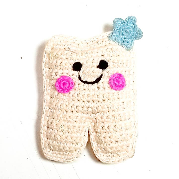 Plush Tooth with Pocket – The Perfect Tooth Fairy Companion! for wholesale by Pebble