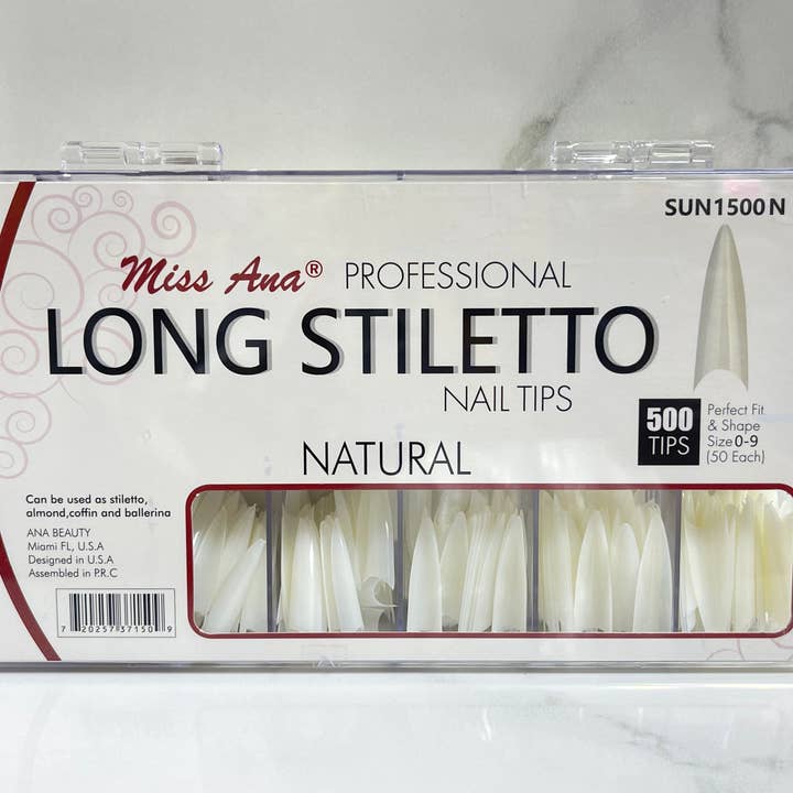 Long stiletto natural for wholesale by MARBELLA FASHION