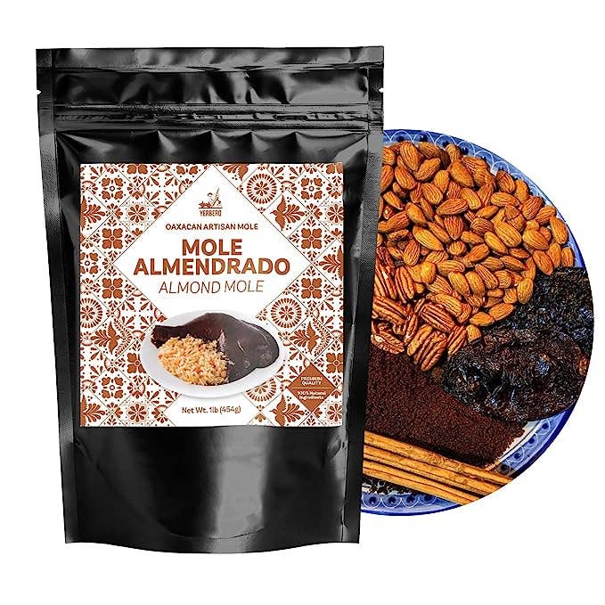 YERBERO - Wholesale Nuts - Yerbero - Authentic Gourmet Mole Almendrado 1.1 Lb (455gr) | Artisan Almond Mole Paste | Premium Quality Ingredients, All Natural, No GMO´s, No Additives, Hand Made. Imported From Puebla Mexico.0