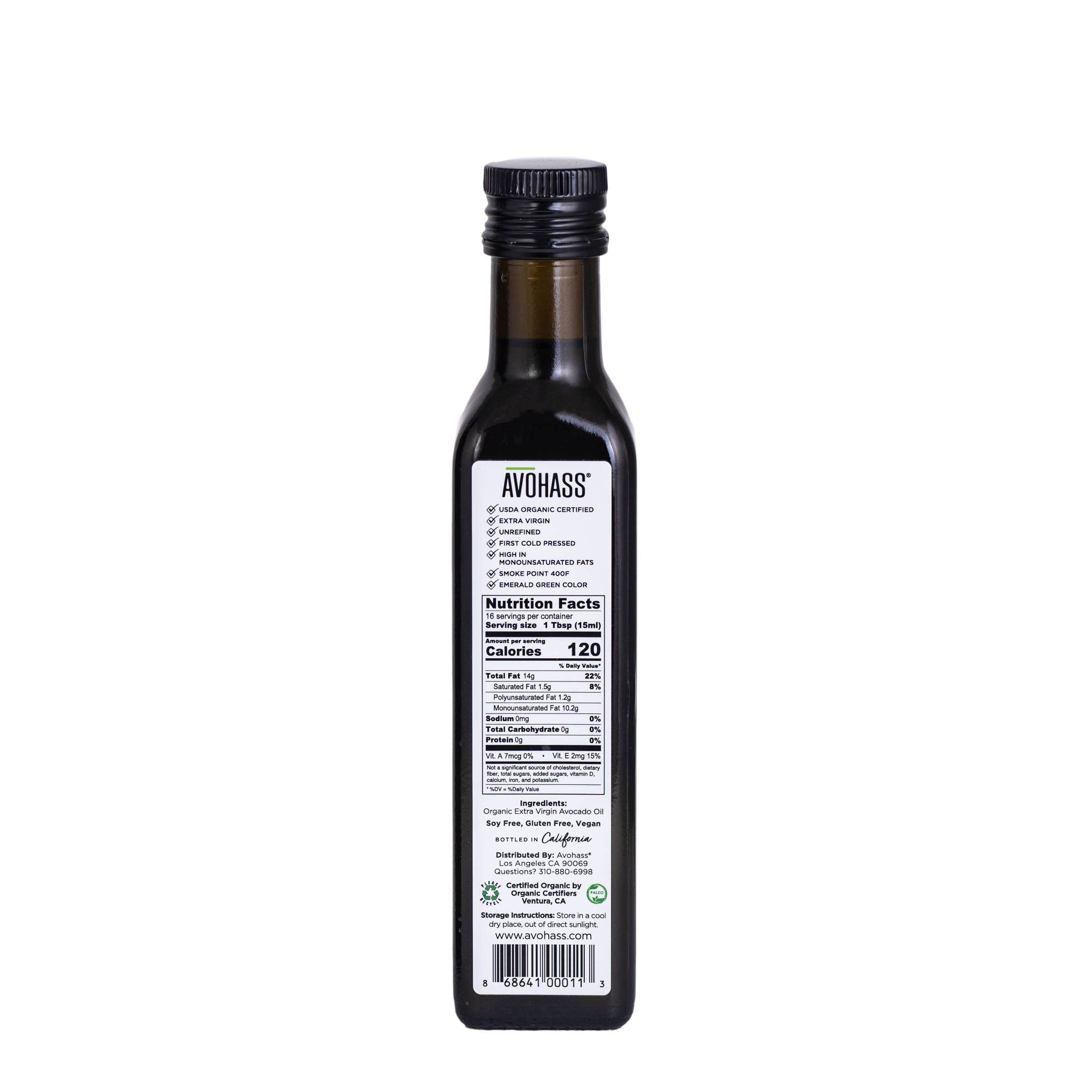 Avohass® – Großhandel Speiseöl – Avohass Bio-Avocadoöl extra vergine 6/8,5 oz2