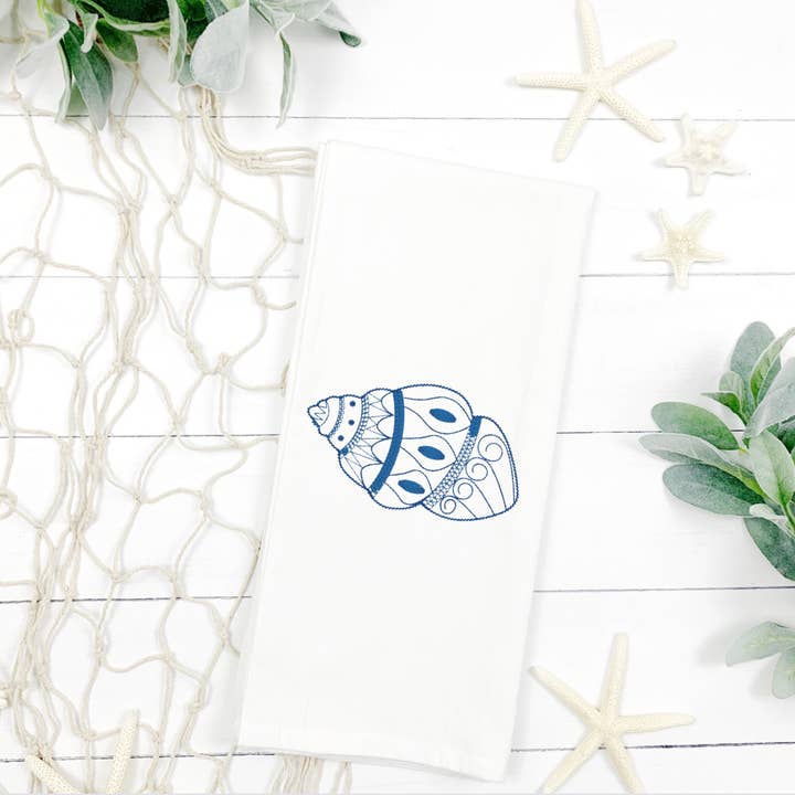 Embroidered Tea Towel Banded Shell for wholesale by Sweet Humble Home