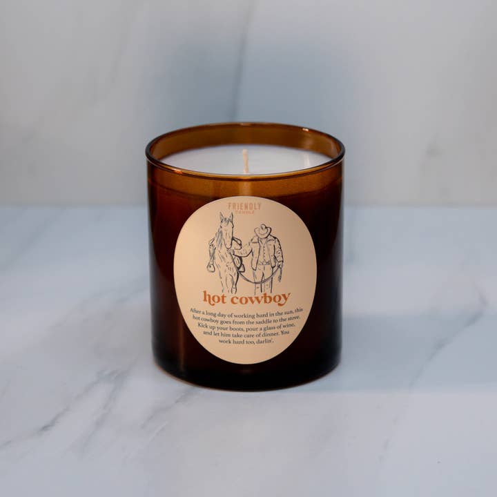 Friendly Candle - Wholesale Jar/Filled Candle - Hot Cowboy Soy Candle1