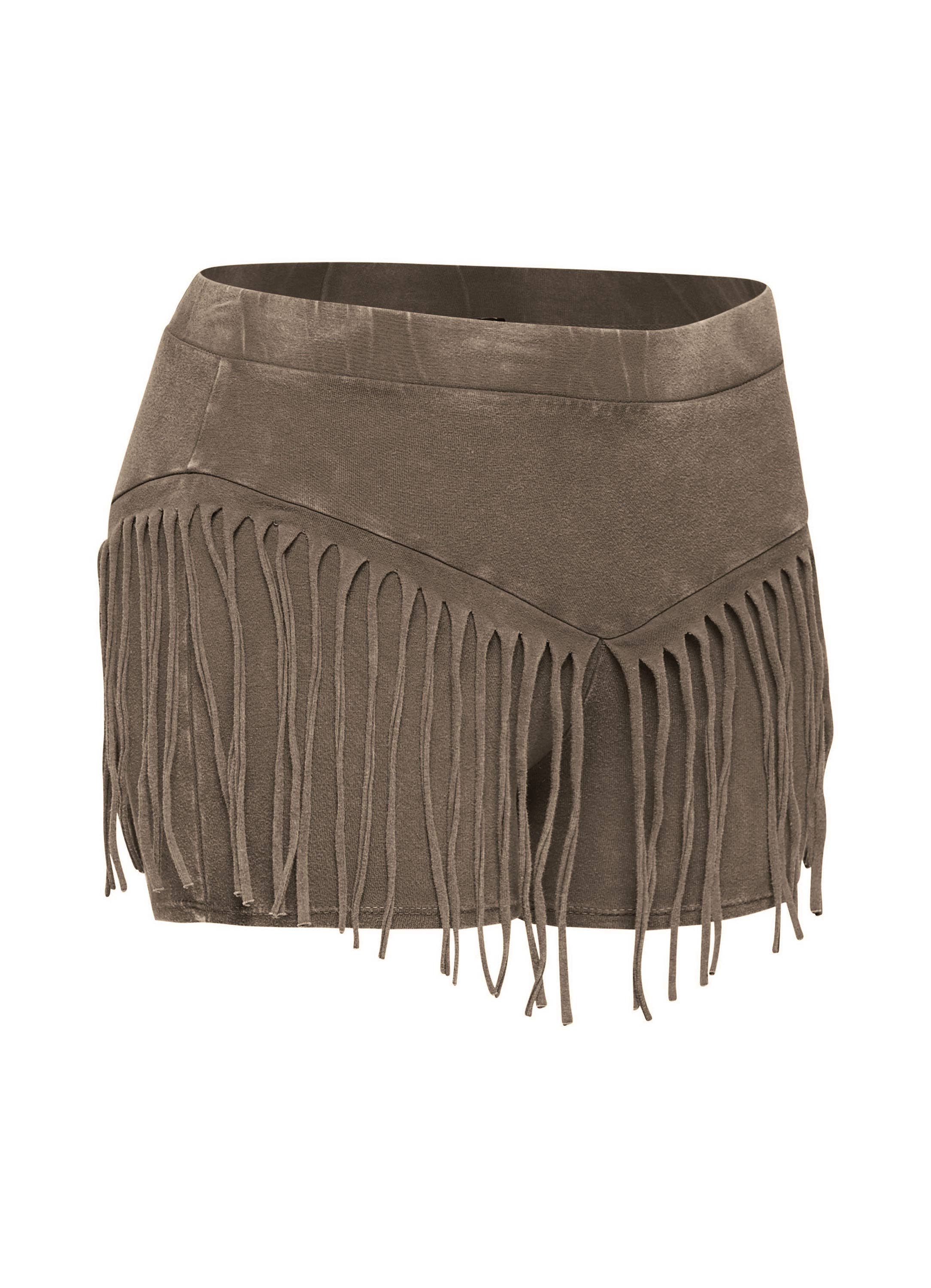 K Too - Wholesale Shorts - Women's - Mineral washed shorts with fringe detail9