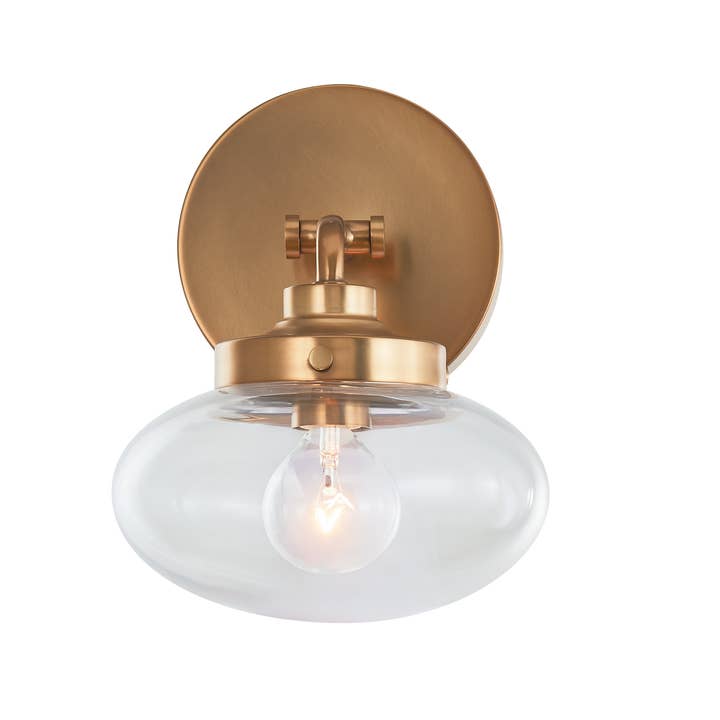 Applique murale architecturale en laiton vieilli Harrow V68111AGB pour la vente par Light Goods