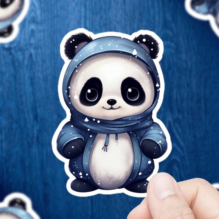 Snowy Panda klistermærke for engroshandel hos Mystical Clarity