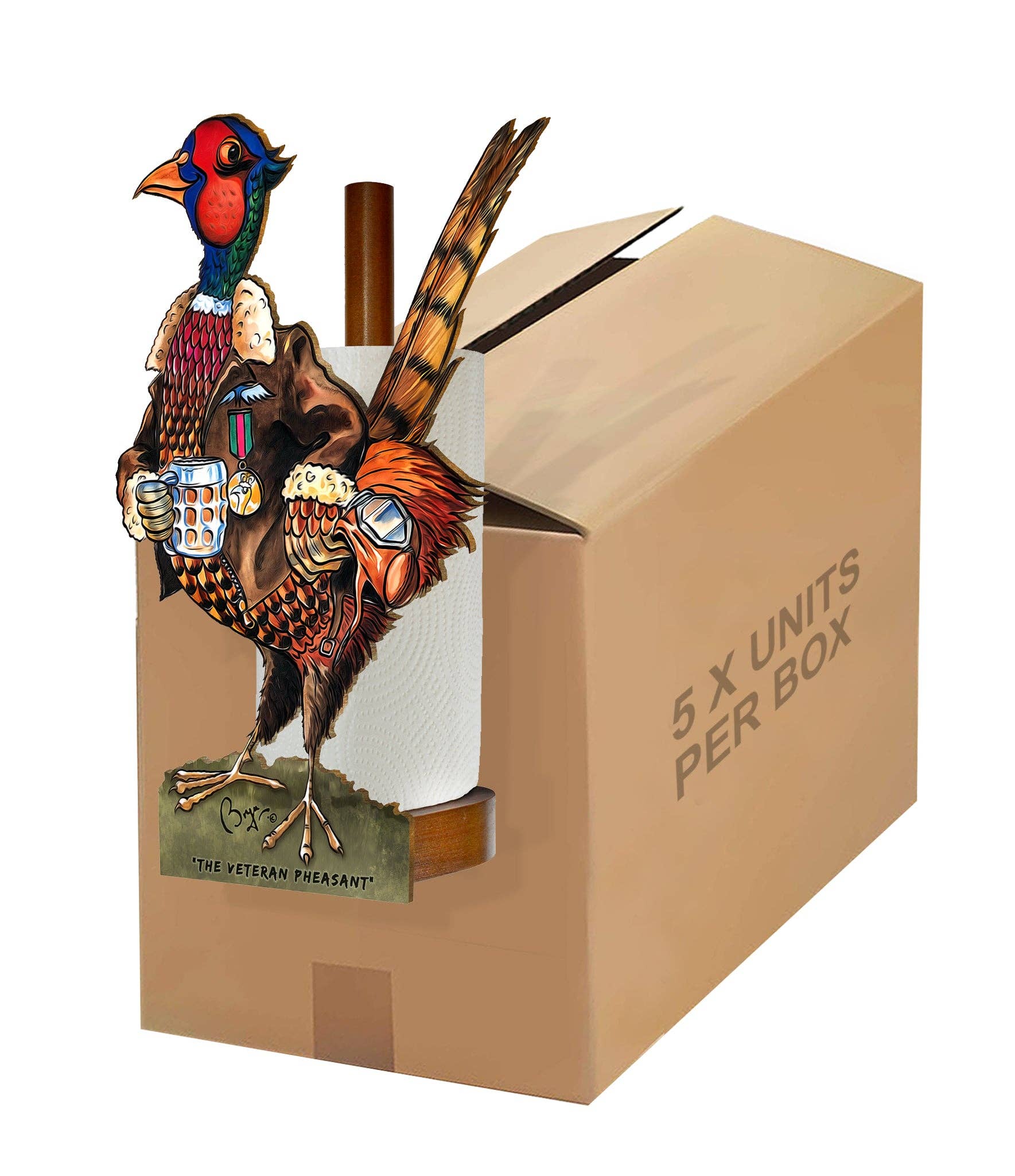 LOOPRINTS - Wholesale Toilet Paper Holder - Toilet & Kitchen Roll Holder- Shooting Gifts, Pheasant Decor6