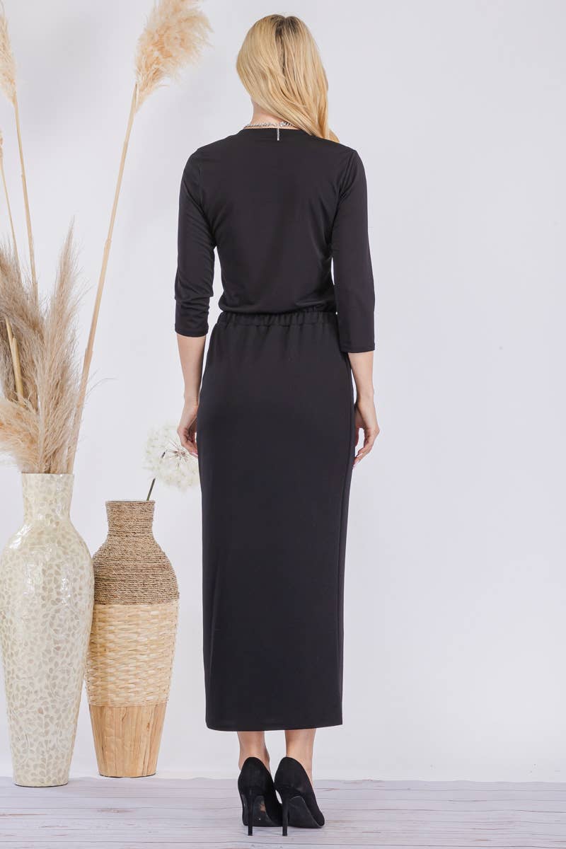 Celeste Clothing - Wholesale Skirt - Women's - CLASSSIC LONG PENCIL SKIRT IN MISSY & PLUS SIZE -CS2377019