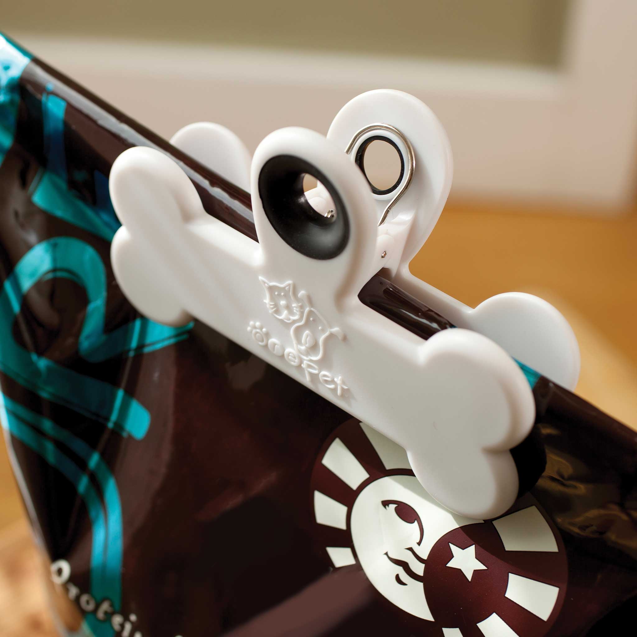 Speckle and Spot by Ore’ Originals - Wholesale Pet Bowl - Cat/Dog - Pet Food Bag Clip | Black & White2