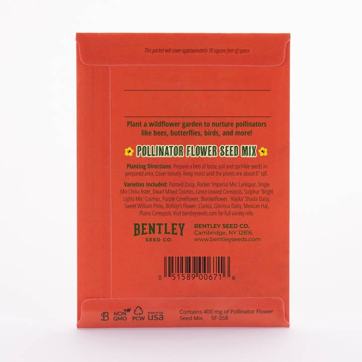Bentley Seed Co. - Wholesale Plant Seeds - Bee The Change - Pollinator Flower Mix Seed Packets1
