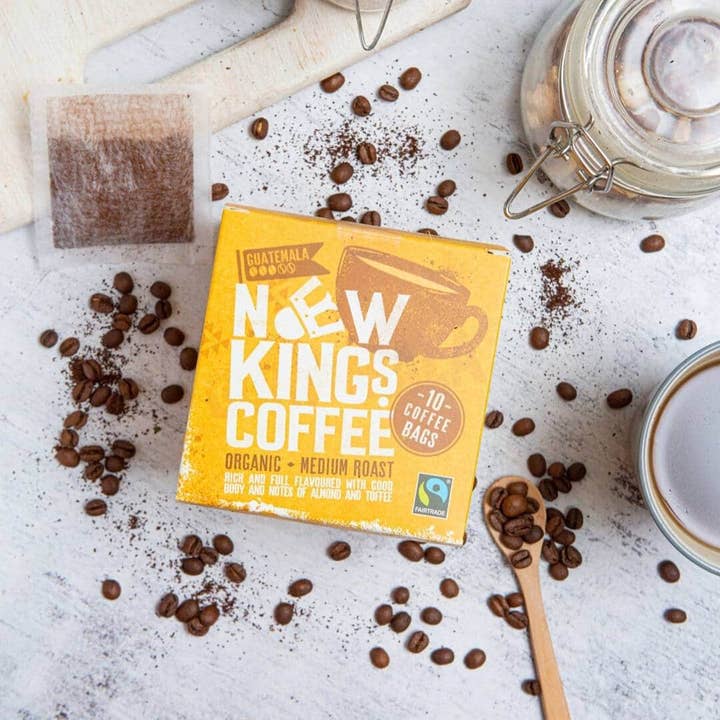 Medium Roast Coffee Bags - Organic and Fairtrade for wholesale by New Kings Coffee