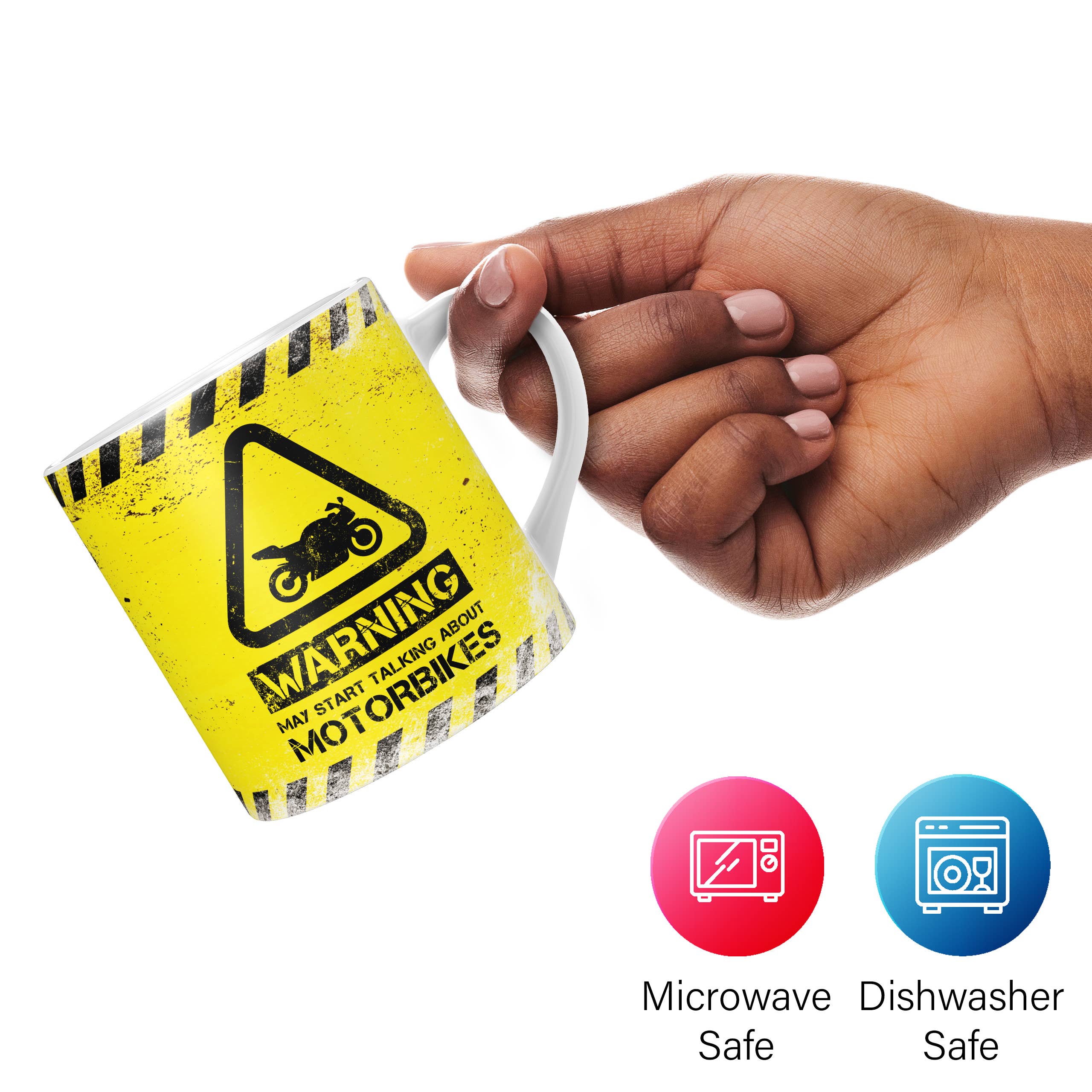 Mug Monster - Vendita all'ingrosso Tazza - Tazza da moto con scritta «Warning May Start Talking about Motorbikes»15