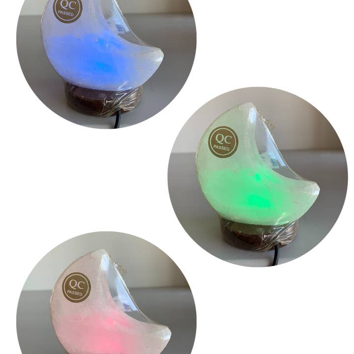 Soorprendimi - IFP ideaforproject srl - Vendita all'ingrosso Lampada da scrivania/d'accento - Lampada USB di sale himalayano a luna bianca2