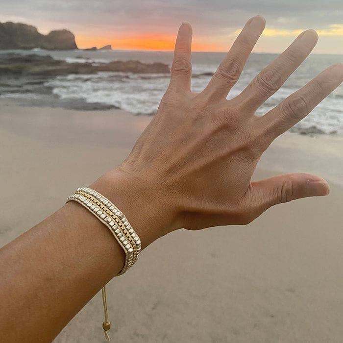 Love Is Project - Wholesale Beaded bracelet - Diwali Bracelet - Silver Light2