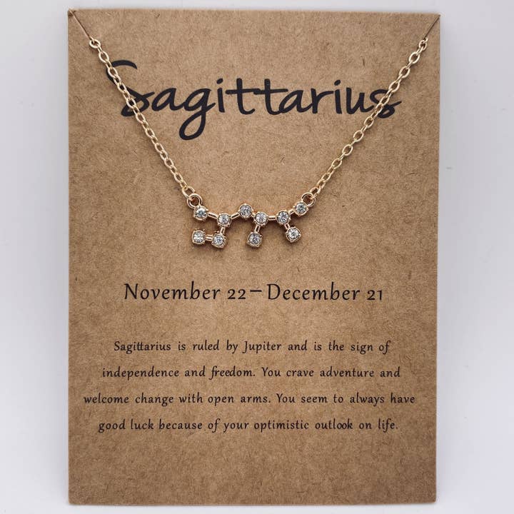 Mio Queena - Wholesale Pendant/charm necklace - 12 Constellations Necklace Inlaid with Rhinestone9