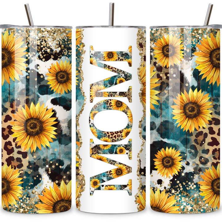 Mom Sunflowers 20 oz. Stainless Steel Tumbler for wholesale by Sister Ray