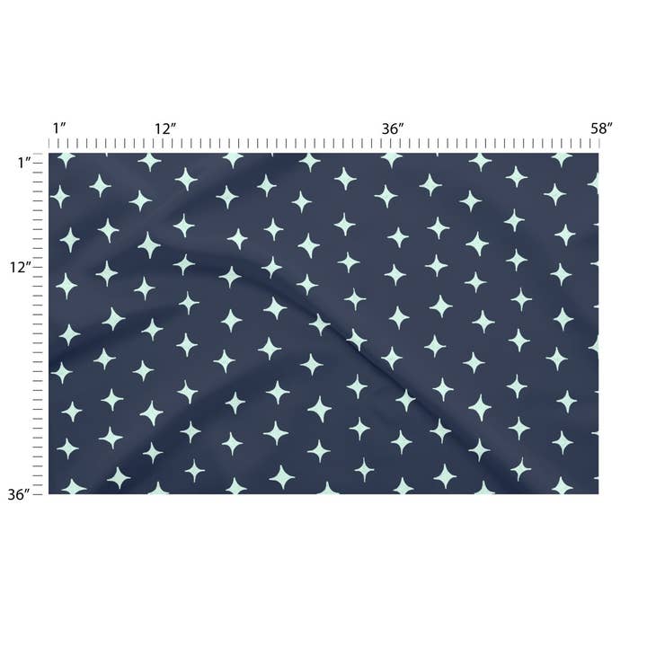 Stars - Midnight blue | pale blue star print for wholesale by Lexie Rose
