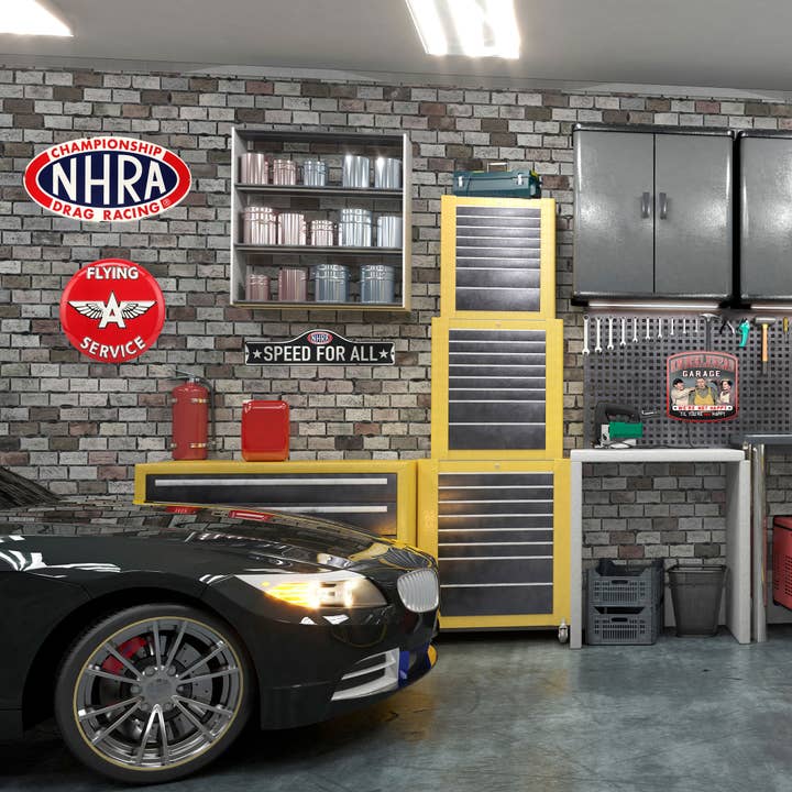 Open Road Brands, LLC - Wholesale Sign - Knucklehead Garage Three Stooges Metal Sign3