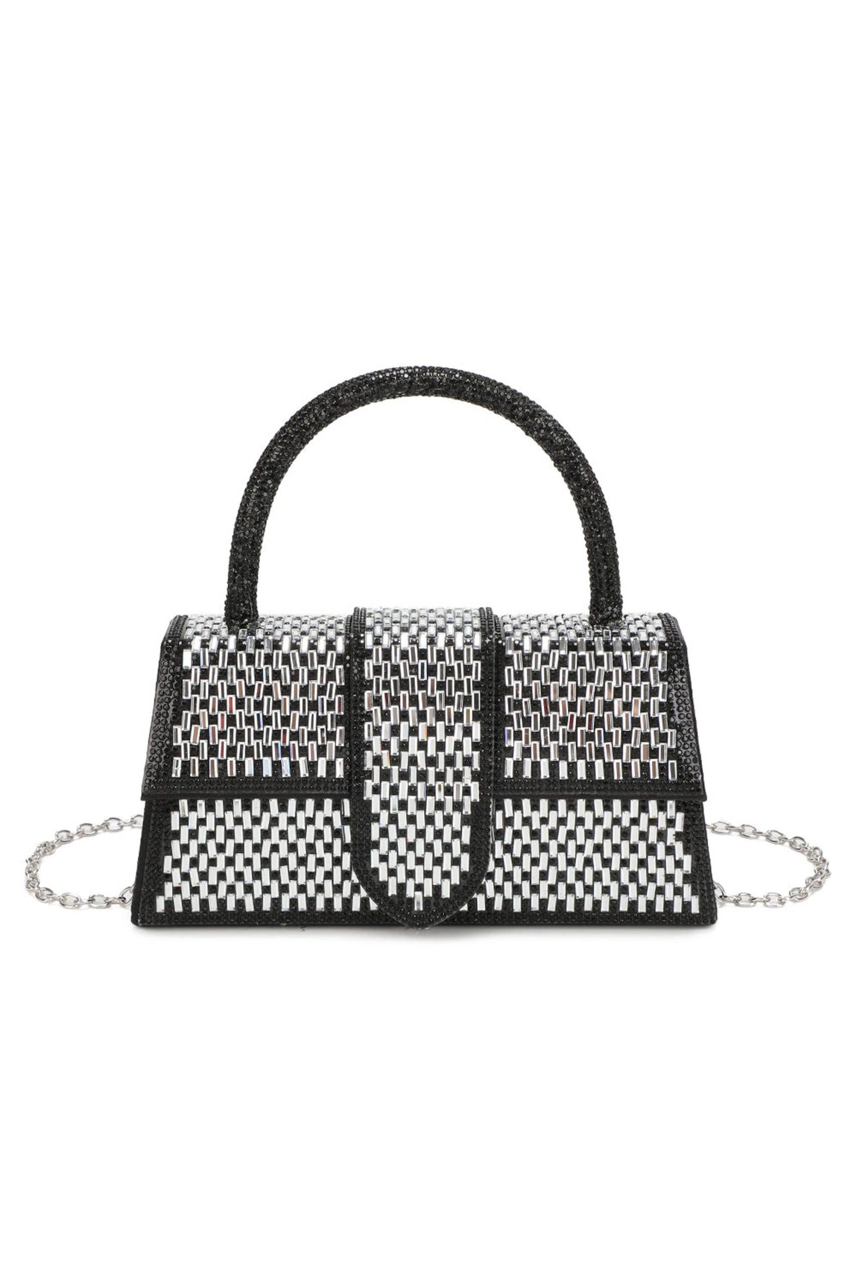 Ellas Trading - Wholesale Clutch Bag - Women's - Elegant Rhinestone Evening Clutch Bag with Chain Strap0