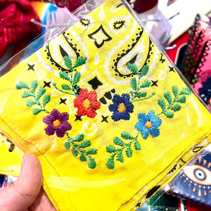 The Funky Soul - Wholesale Bandana - Women's - Floral Embroidered Bandana4