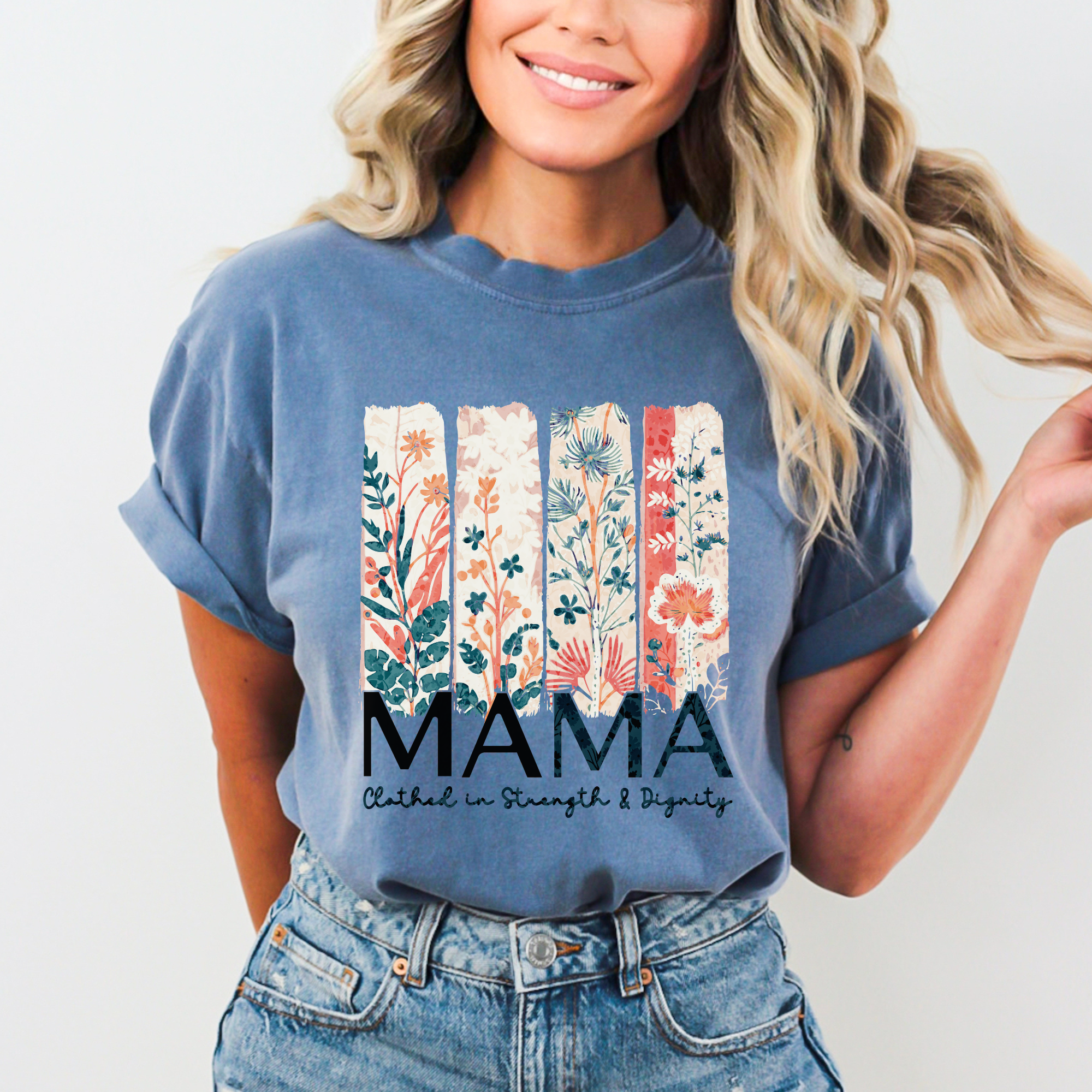 Scripted Pearl - Wholesale Screen Printed T-Shirt - Women's - Proverbs 31 Mama Comfort Color Christian Mother's Day Tshirt8