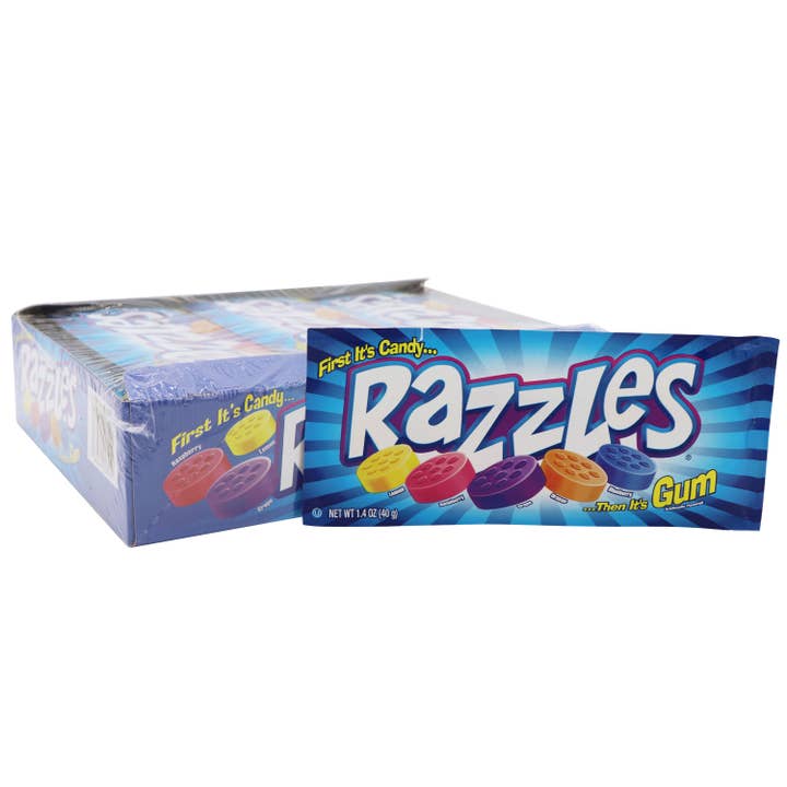 Grandpa Joe's Candy Shop – wholesale Chewing gum – Razzles Candy Plain, 24ct