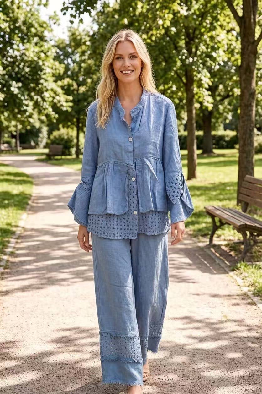 LÉA & LUC – wholesale Pants – Women's – 100% Linen Trousers REF. 3049041