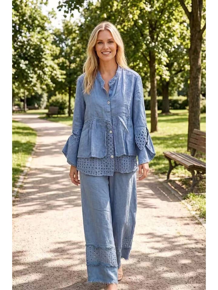 LÉA & LUC – wholesale Pants – Women's – 100% Linen Trousers REF. 3049041