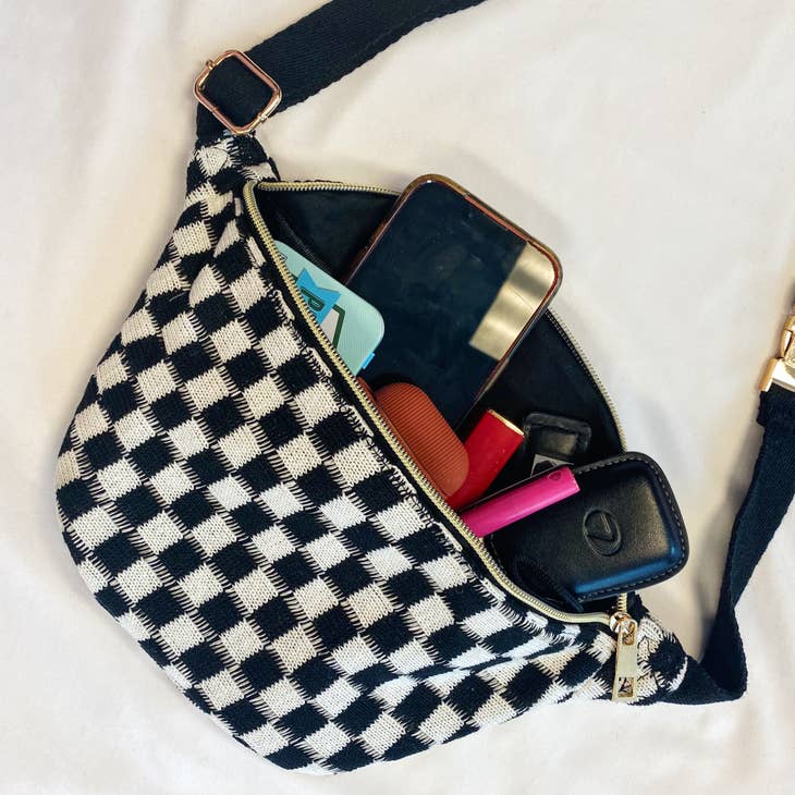 Checkered sling bag online